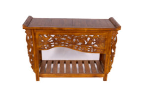 Consola de teca tallada