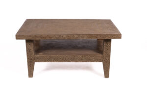 Mesa baja de teca TALLADA