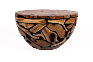 Mesa raíces teca y resina