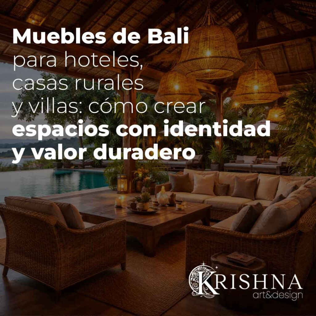 Muebles de Bali para hoteles, casas rurales y villas con terraza de teca y zona lounge
