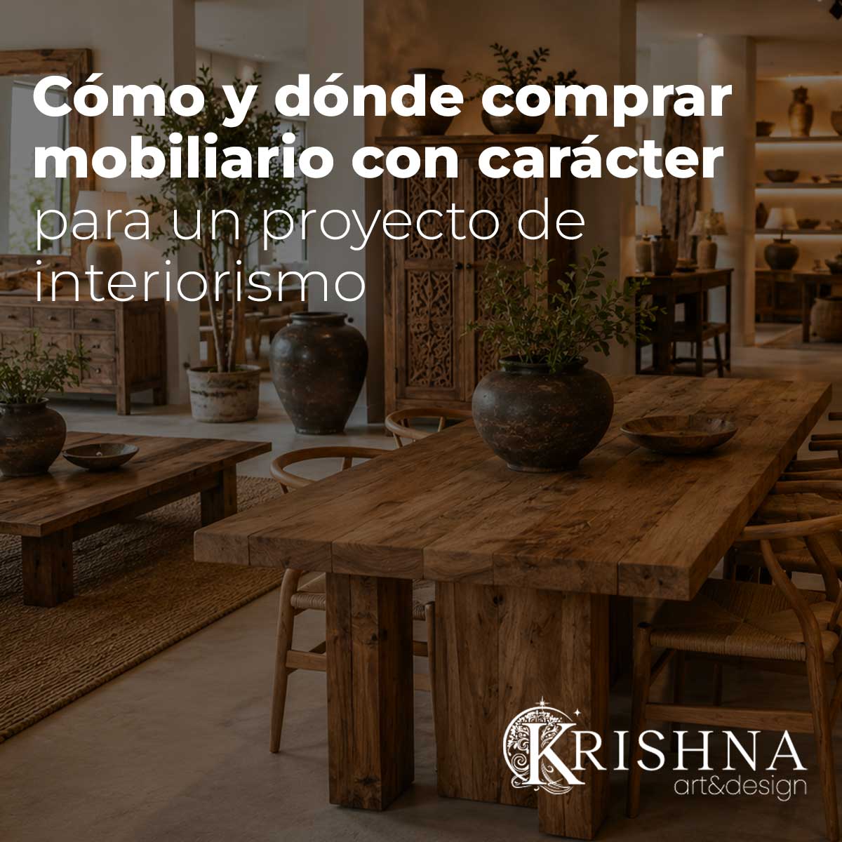 Mobiliario con carácter para un proyecto de interiorismo en un showroom especializado