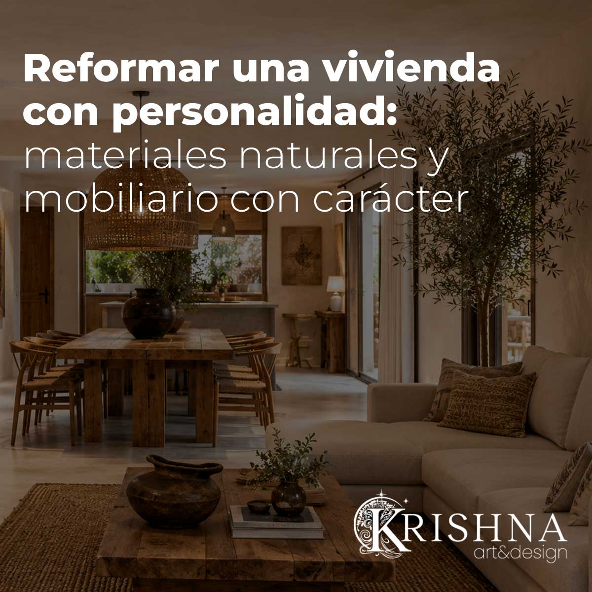 Vivienda reformada con personalidad, materiales naturales y mobiliario de madera