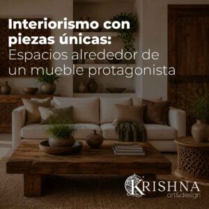Mueble protagonista de madera integrado en un proyecto de interiorismo contemporáneo