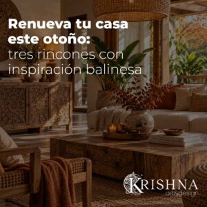 Decoración de otoño con inspiración balinesa en un salón acogedor